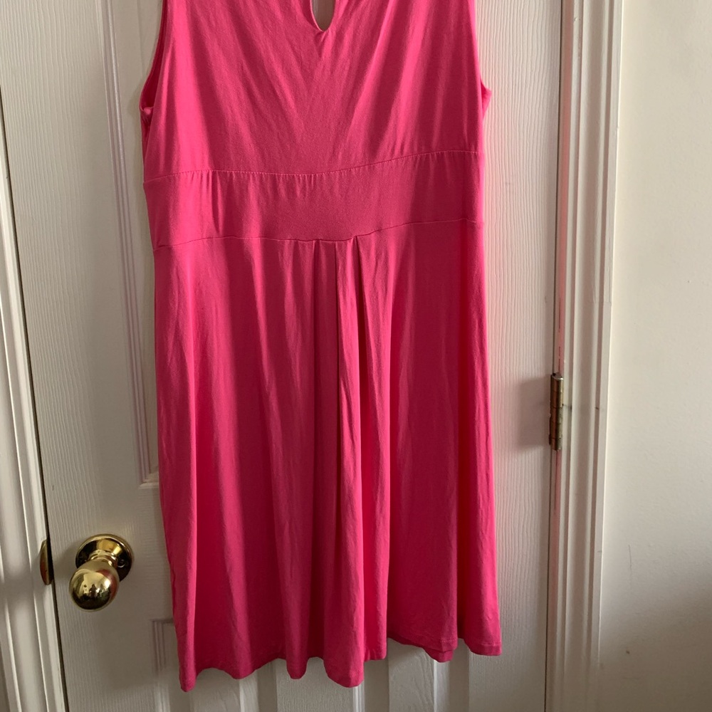 EUC (worn once) Pink Gathered Sleeveless Dress